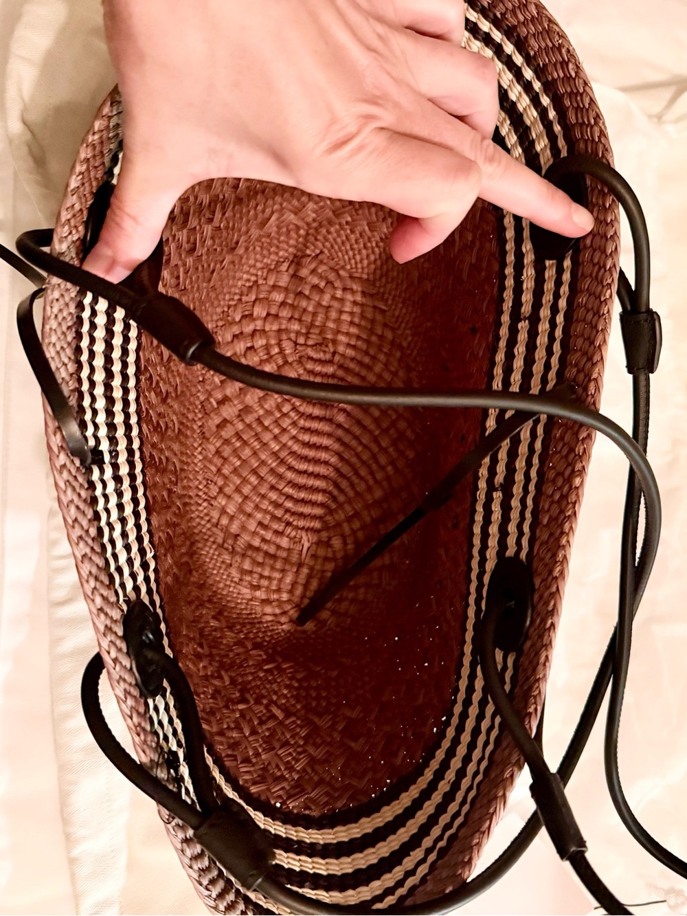 Loewe Small Anagram Basket, Dark Khaki, NWT - Picture 3 of 9